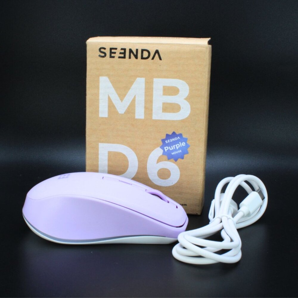 Lavender Bluetooth Wireless Computer Mouse w/ Built in Jiggler Mover RGB Backlit